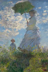 Buy Claude Monet - Woman With A Parasol (1875) - Art Print Painting Poster • 8.95£