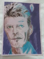 Buy David Bowie Portrait Colour Pencils  Print Of Original By Artist L Tully A5 Size • 2.99£