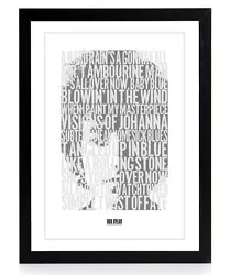 Buy Bob Dylan Poster Bob Dylan Song Titles - Available In 3 Sizes - Ready To Frame • 5.95£