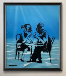 Buy BANKSY Painting -  Date Under Water - Urban Art • 1,778.87£