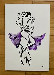 Buy Original Art Deco Style TANGO Dancers 2 Col. 1 Of A Set Of 3. Acrylic On Canvas. • 60£