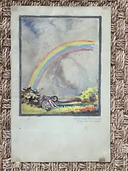 Buy VINTAGE  March Winds, April Showers  Rainbow Fairy Watercolour Original Artwork • 10£