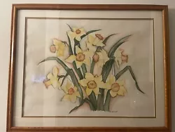 Buy Lg Spring Daffodils Original Watercolor Painting~29.5x23.5” Glennon 1981 • 66.15£