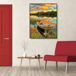 Buy Painting By Numbers Kit DIY Boat Grove Canvas Oil Art Picture Home Wall Decor • 7.79£