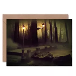 Buy Birthday Painting Dark Forest Lights Blank Greeting Card With Envelope • 4.42£