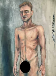 Buy Original Gay Male Interest Art Oil Painting By Daniel W Green Nude Man • 186.42£