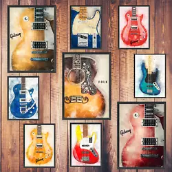Buy Music Guitar Poster Classic Retro Rock Vintage Wall Art Print Picture A4 A3 • 3.49£