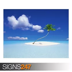 Buy ISLAND HOLIDAY (3325) Beach Poster - Picture Poster Print Art A0 A1 A2 A3 A4 • 1.10£