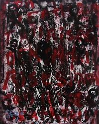 Buy Modernist ABSTRACT Modern Painting GRAFFITI Expressionist ART DEATH TOLL FOLTZ  • 49.73£