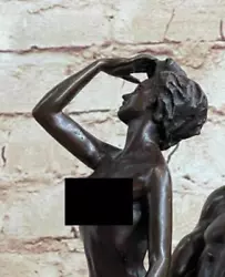 Buy Nude Couple Lost Wax Method Bronze Erotic Art Sculpture Figurine Home Decor • 315.29£