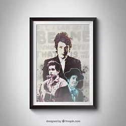 Buy Huge Original Bob Dylan Art Print 30x40  Signed & Numbered By Artist. Free P&P • 43.99£