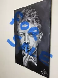 Buy David Bowie Original Pastel And Acrylic Artwork • 100£