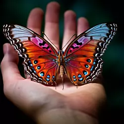 Buy Digital Image Picture Photo Wallpaper Background Desktop Art Butterfly In Palm • 1.19£