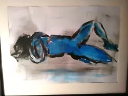 Buy Blue Nude Erotic Art Painting Modern Original Nudes Style Tracey Emin • 10£