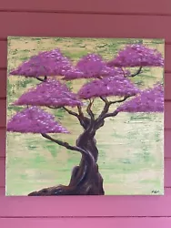 Buy Original Acrylic Painting Of Japanese Inspired Tree • 0.99£