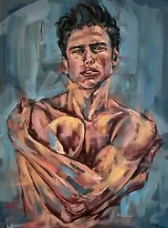 Buy Naked Man Male Nude Gay Painting Male Nude Figure Gay Homoerotic Art 60x80x1cm • 700£