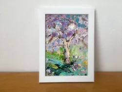 Buy Tree Impasto Oil Painting On Canvas Board Nature Landscape Wall Art Decor • 37.80£