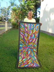 Buy JACINTA  NUMINA 163 X 70 Cm Original Painting - Aussiepaintings Aboriginal Art • 337.29£