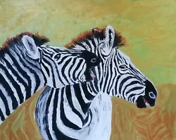 Buy Original/unique Acrylic On Canvas 40x50 Cm Zebras  • 171.52£