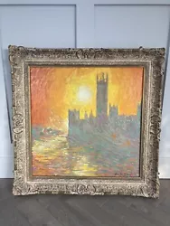 Buy John Myatt - Study For The Houses Of Parliament At Sunset-Monet Style - Rare • 1,999£