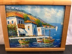 Buy Original Art. Oil Painting. Hand Made.Greek Island. Sea Scenery - Signed • 32.90£