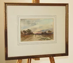 Buy HARRY WOODS (1864-1929) Original Watercolour Painting Of Shepherd Driving Sheep • 225£