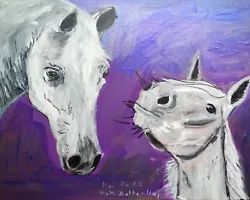 Buy Original/unique Paintings Acrylic On Canvas Signed 30x40cm Horse  • 8.56£
