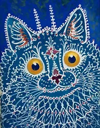 Buy Louis Wain - Trippy Kitty - Psychedelic Art Painting Print • 6.79£