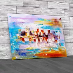 Buy Vibrant Abstract City Paintings Captivating And Original Canvas Print Large • 21.95£