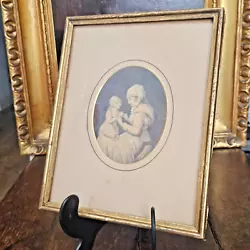 Buy Superb Quality Regency/Early Victorian Watercolour Portrait Of Mother & Daughter • 295£
