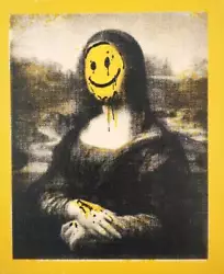 Buy Original RYCA  Acid Smiley Painting Mona Lisa Signed Street ART Banksy STIK KAWS • 592.96£