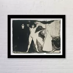 Buy Framed  Das Weib By Edvard Munch  Art Poster Print Famous Painting • 3.37£