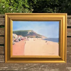 Buy Don Styler Signed Original Oil Painting Seaton Devon Beach Landscape Scene • 113£
