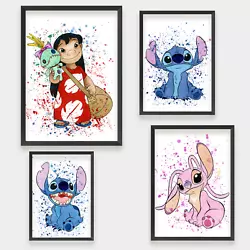 Buy Lilo And Stitch Disney Cartoon Wall Art Poster Print Picture Home Kids A4 A3 • 3.99£