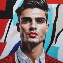 Buy Tribute To Lagerfeld Boy Sexy Guy Gays 80x80 Canvases/Street Art/Pop Art • 77£