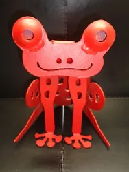 Buy Vtg Funky Welded Iron Happy Frog Red Tomato Toad Home Porch Garden Decor Art • 52.88£