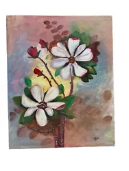 Buy Vtg Impressionism Cherry Blossom Flowers Floral Still Life  Painting 16 X20  (b) • 24.59£