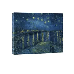 Buy Van Gogh Painting Repro Canvas Prints Home Decor Wall Art Starry Night Blue Pic • 2.99£