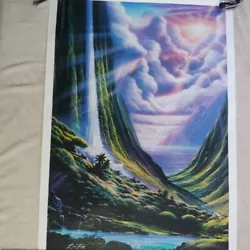 Buy Lance Fairly SIGNED Sun Through Clouds Scenic Lagoon Poster Of Painting 24x33  M • 37.20£