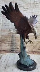 Buy Impressive Large American Eagle Bird Freedom Head Heavy Figurine Sculpture Deal • 789.88£