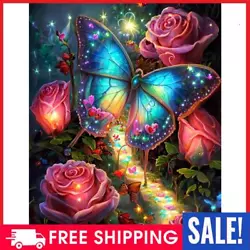 Buy Paint By Numbers Kit On Canvas DIY Oil Art Butterfly Rose Home Wall Decor50x65cm • 9.79£