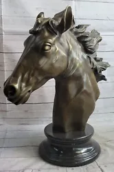 Buy Bronze Stattue Huge Horse Head Hand Made Museum Quality Bronze Artwork Figurine • 473.56£