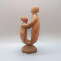 Buy Vintage Novica Abstract Hand Carved Wood Sculpture 5  Father Son Nice VGUC  • 24.39£