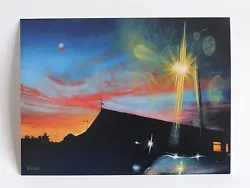 Buy 8 X 6 Inch Print Of  Suburban Sunset  Oil On Canvas Painting • 2.99£