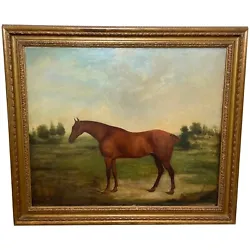 Buy 19th Century Oil Painting Portrait Bay Hunter Horse Partisan By James Barenger • 12,000£