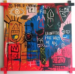 Buy Jean-michel Basquiat Acrylic On Canvas Dated 1983 In Good Condition • 200.23£
