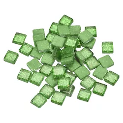 Buy Mosaic Tiles, Glass Tiles 1 X 1cm For DIY Crafts, 100pcs(100g,Fluorescent Green) • 8.52£
