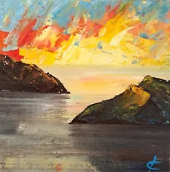 Buy 'Sunset At North West Scotland'. Sutherland,  North Scotland. John Kelly Art.  • 12£