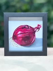 Buy Onion Oil Painting- Realism Original Deep FRAMED Herb Veg Kitchen Art Deco Sale • 65£