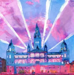 Buy Glasgow George Square Skyline Original Framed Painting On Canvas Signed • 499£